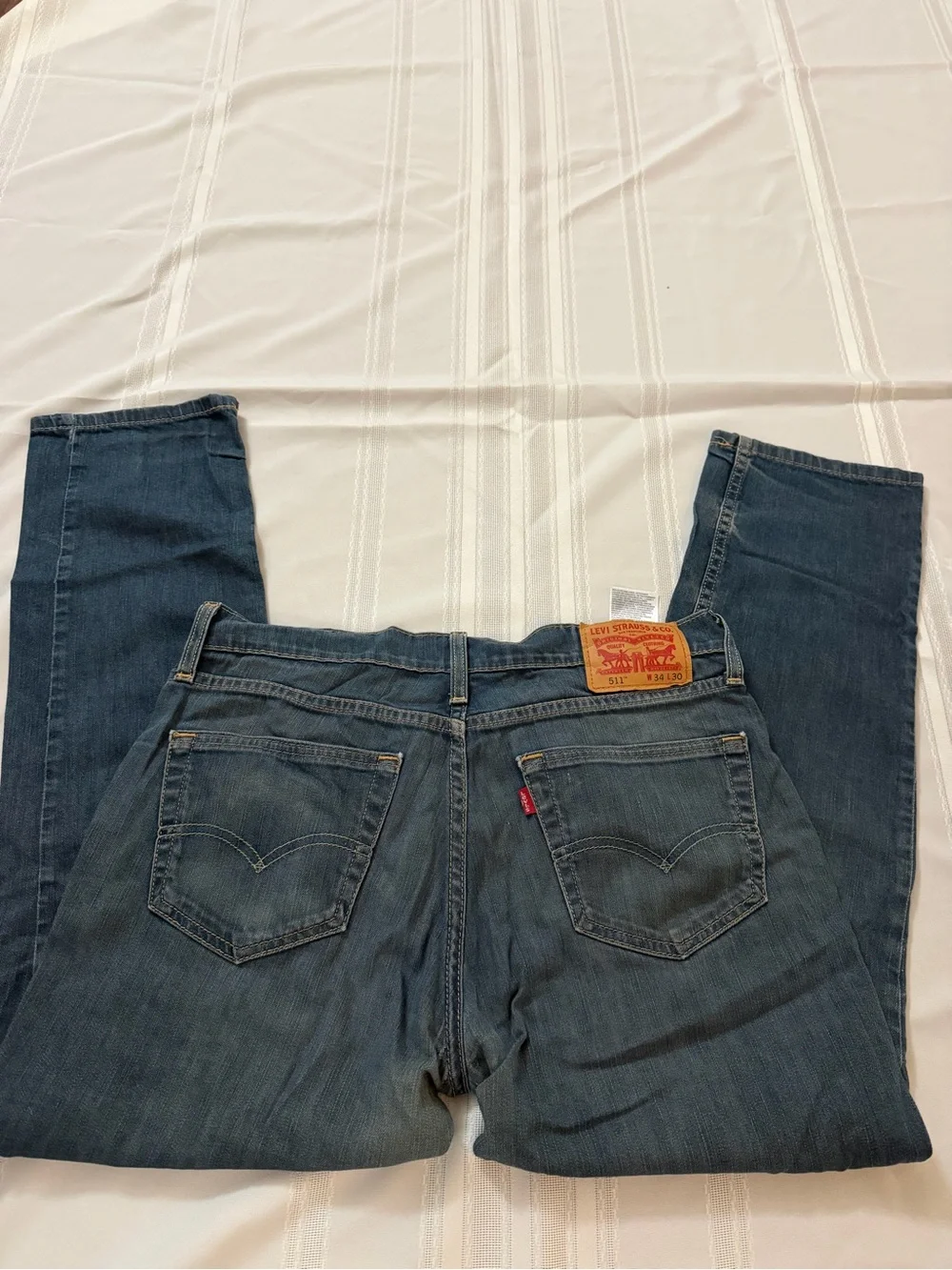 Levi's Men's Faded Blue Straight Jeans